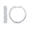 Thumbnail Image 1 of 2 CT. T.W. Diamond Triple Row Hoop Earrings in 14K White Gold