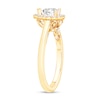 Thumbnail Image 3 of 5/8 CT. T.W. Pear Certified Scallop Frame Engagement Ring in 18K Gold (F/VS2)