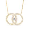 Thumbnail Image 1 of 1 CT. T.W. Diamond Interlocking Circles Necklace in 10K Gold