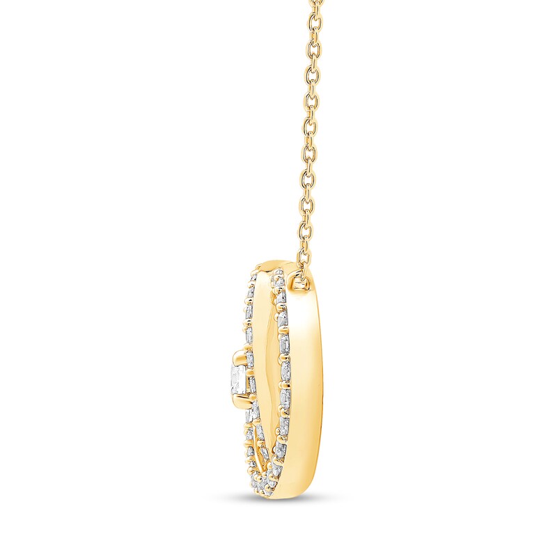 Main Image 2 of 1 CT. T.W. Diamond Interlocking Circles Necklace in 10K Gold