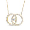 Thumbnail Image 2 of 1 CT. T.W. Diamond Interlocking Circles Necklace in 10K Gold