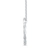 Thumbnail Image 1 of 1/2 CT. T.W. Diamond Large Twist Circle Necklace in 10K White Gold - 19"