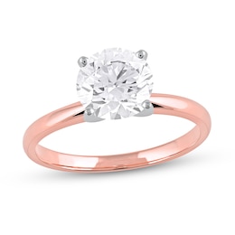 1-1/2 CT. Certified Lab-Grown Diamond Solitaire Engagement Ring in 14K Rose Gold (F/VS2)