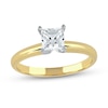 Thumbnail Image 1 of 1 CT. Certified Princess-Cut Lab-Grown Diamond Solitaire Engagement Ring in 14K Gold (F/VS2)