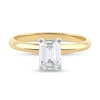 Thumbnail Image 3 of 1 CT. Certified Emerald-Cut Lab-Grown Diamond Solitaire Engagement Ring in 14K Gold (F/VS2)