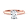 Thumbnail Image 3 of 1 CT. Certified Oval Lab-Grown Diamond Solitaire Engagement Ring in 14K Rose Gold (F/VS2)