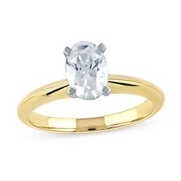 1 CT. Certified Oval Lab-Grown Diamond Solitaire Engagement Ring in 14K Gold (F/VS2)