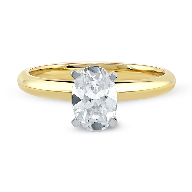 Main Image 3 of 1 CT. Certified Oval Lab-Grown Diamond Solitaire Engagement Ring in 14K Gold (F/VS2)