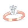 Thumbnail Image 1 of 1-1/2 CT. Certified Oval Lab-Grown Diamond Solitaire Engagement Ring in 14K Rose Gold (F/VS2)