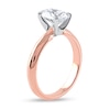 Thumbnail Image 2 of 1-1/2 CT. Certified Oval Lab-Grown Diamond Solitaire Engagement Ring in 14K Rose Gold (F/VS2)