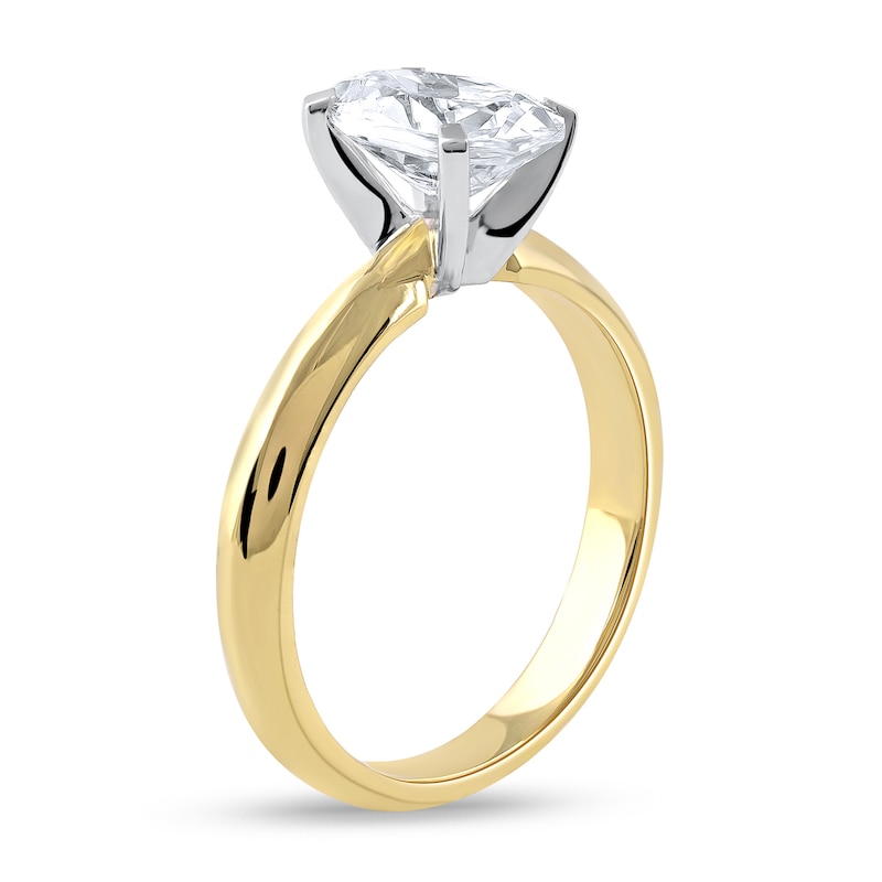 Main Image 2 of 1-1/2 CT. Certified Oval Lab-Grown Diamond Solitaire Engagement Ring in 14K Gold (F/VS2)