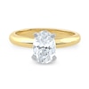 Thumbnail Image 3 of 1-1/2 CT. Certified Oval Lab-Grown Diamond Solitaire Engagement Ring in 14K Gold (F/VS2)