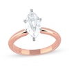 Thumbnail Image 1 of 1 CT. Certified Marquise Lab-Grown Diamond Solitaire Engagement Ring in 14K Rose Gold (F/VS2)