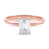 Thumbnail Image 3 of 1 CT. Certified Emerald-Cut Lab-Grown Diamond Solitaire Engagement Ring in 14K Rose Gold (F/VS2)