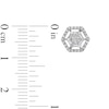 Thumbnail Image 3 of 1/5 CT. T.W. Hexagon Multi-Diamond Open Frame Stud Earrings in Sterling Silver