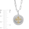 Thumbnail Image 3 of 1/4 CT. T.W. Diamond Flared Cross Medallion Pendant in Sterling Silver and 10K Gold
