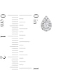 Thumbnail Image 3 of 1/4 CT. T.W. Pear-Shaped Multi-Diamond Stud Earrings in Sterling Silver