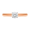 Thumbnail Image 3 of 1/4 CT. Diamond Solitaire Engagement Ring in 14K Rose Gold (J/I2) - Size 7