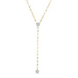 1/4 CT. T.W. Multi-Diamond "Y" Necklace in 10K Gold