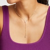 Thumbnail Image 2 of 1/4 CT. T.W. Multi-Diamond "Y" Necklace in 10K Gold