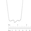 Thumbnail Image 3 of 1/10 CT. T.W. Diamond Wave Necklace in 10K White Gold