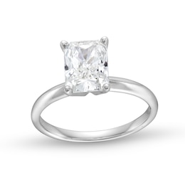 2 CT. Radiant-Cut Certified Lab-Grown Diamond Solitaire Engagement Ring in 14K White Gold (F/VS2)