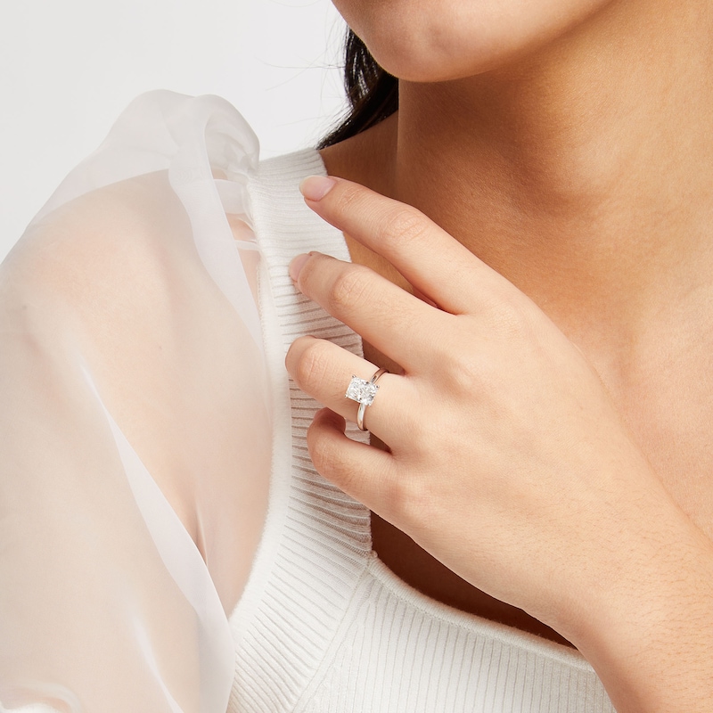 Main Image 2 of 2 CT. Radiant-Cut Certified Lab-Grown Diamond Solitaire Engagement Ring in 14K White Gold (F/VS2)