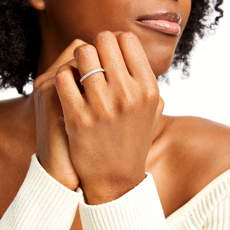 Main Image 2 of 1/4 CT. T.W. Certified Lab-Grown Diamond Anniversary Band in 14K White Gold (F/VS2)