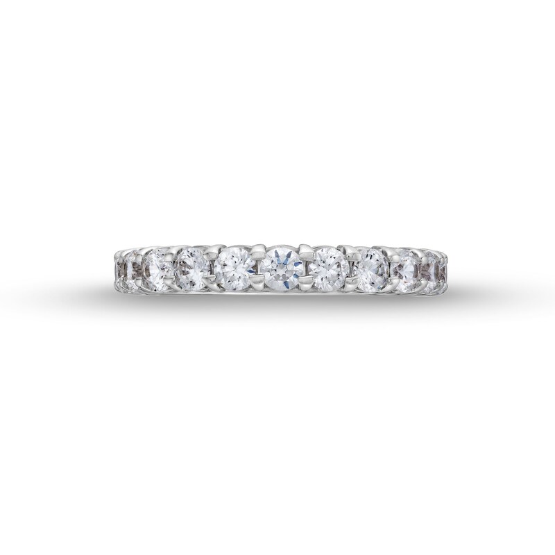Main Image 4 of 1 CT. T.W. Certified Diamond Anniversary Band in 14K White Gold (I/SI2)