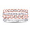 Thumbnail Image 3 of 5/8 CT. T.W. Diamond Stack Look Ring in 10K Two-Toned Gold