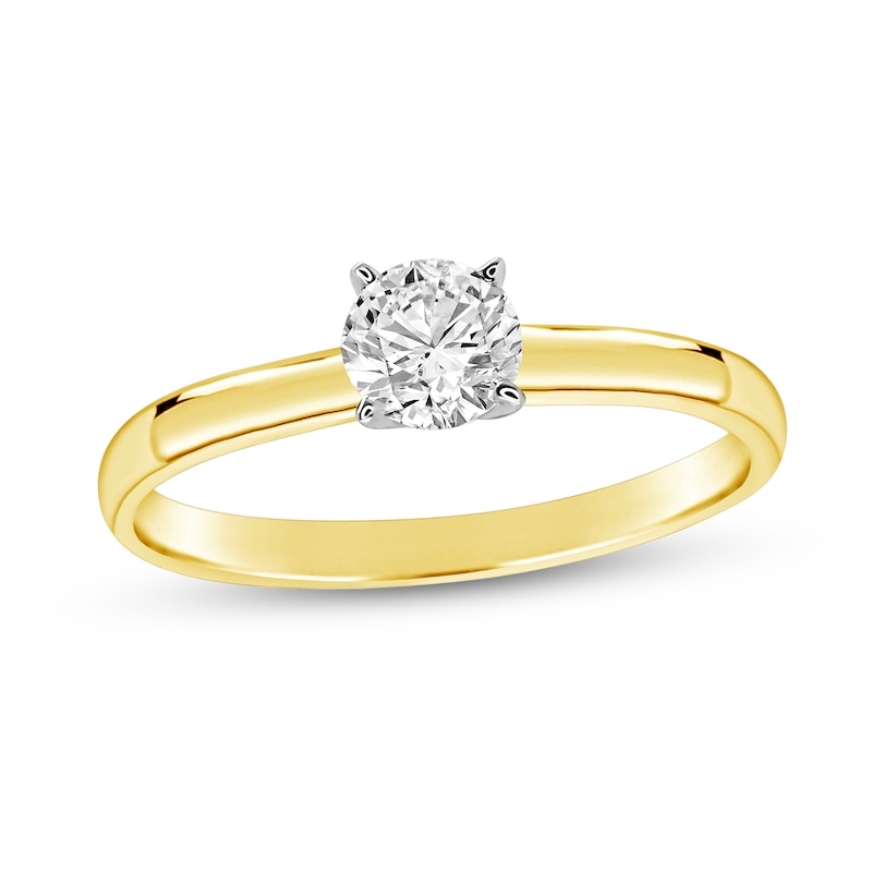 Main Image 1 of 1/2 CT. Certified Diamond Solitaire Engagement Ring in 14K Gold (J/I1)