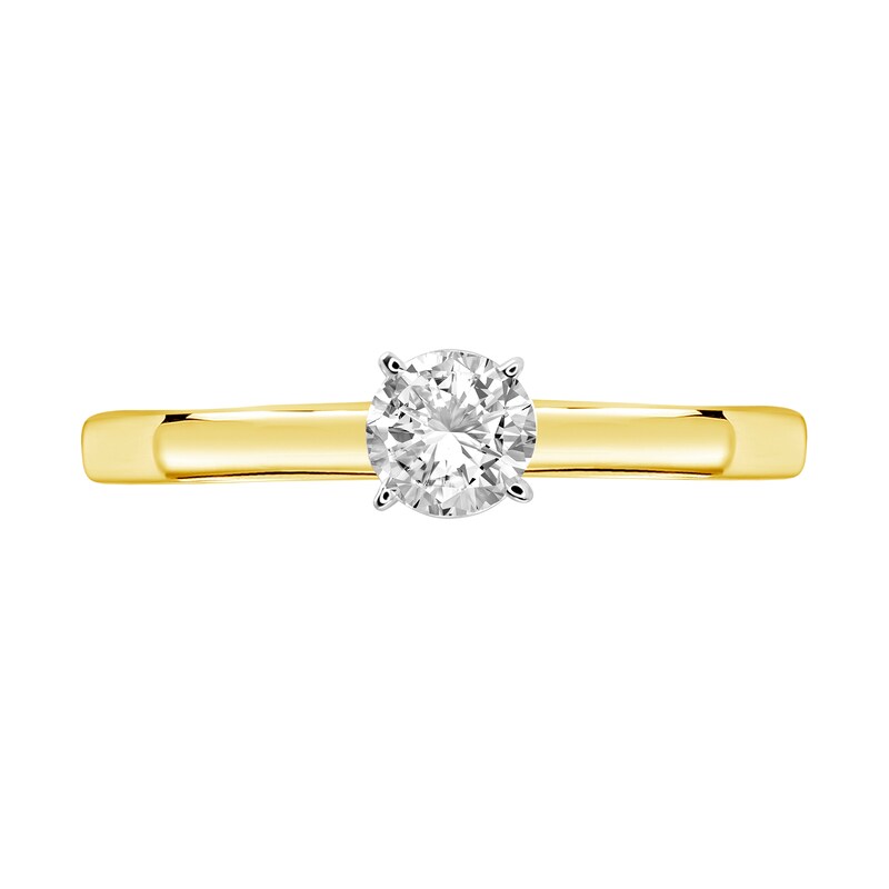 Main Image 3 of 1/2 CT. Certified Diamond Solitaire Engagement Ring in 14K Gold (J/I1)