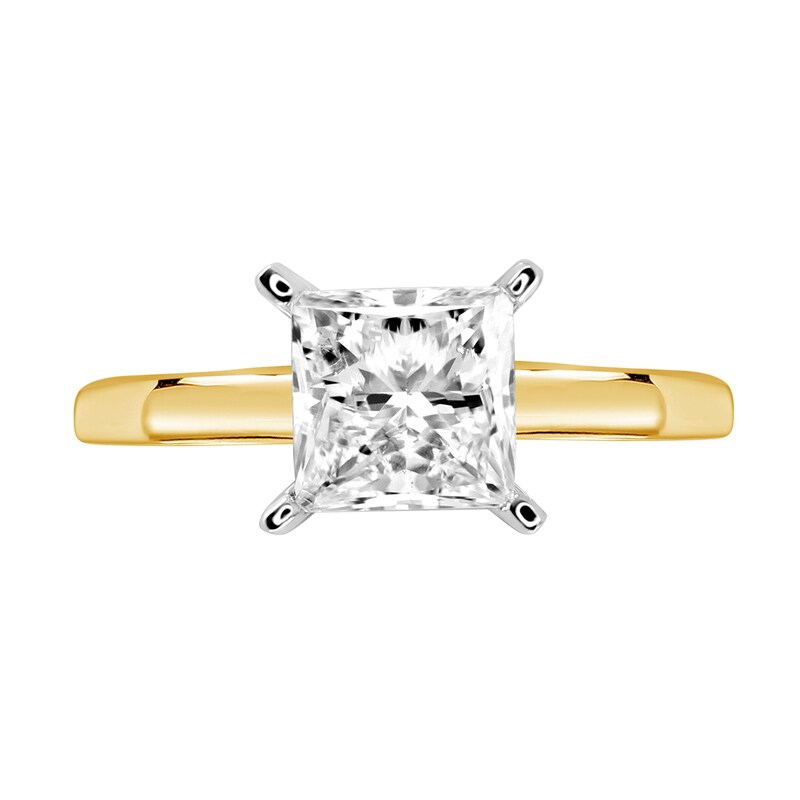Main Image 3 of 2 CT. Certified Princess-Cut Diamond Solitaire Engagement Ring in 14K Gold (J/I2)
