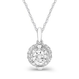 1/2 CT. T.W. Diamond Frame Pendant in 14K White Gold