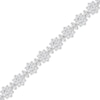 Thumbnail Image 1 of 5 CT. T.W. Diamond Flower Line Bracelet in 10K White Gold