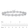 Thumbnail Image 3 of 5 CT. T.W. Diamond Flower Line Bracelet in 10K White Gold