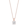 Thumbnail Image 1 of 1 CT. Certified Lab-Grown Diamond Solitaire Pendant in 14K Rose Gold (F/SI2)