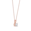 Thumbnail Image 2 of 1 CT. Certified Lab-Grown Diamond Solitaire Pendant in 14K Rose Gold (F/SI2)