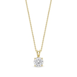1 CT. Certified Lab-Grown Diamond Solitaire Pendant in 14K Gold (F/SI2)