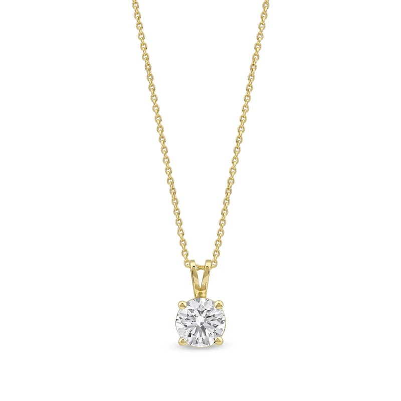 Main Image 1 of 1 CT. Certified Lab-Grown Diamond Solitaire Pendant in 14K Gold (F/SI2)