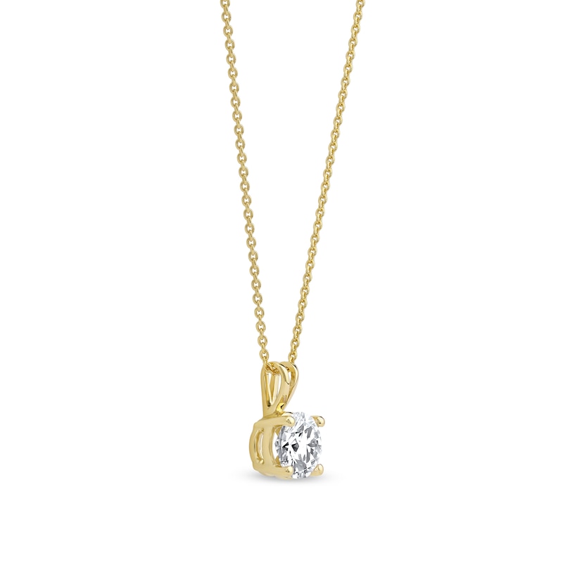 Main Image 2 of 1 CT. Certified Lab-Grown Diamond Solitaire Pendant in 14K Gold (F/SI2)