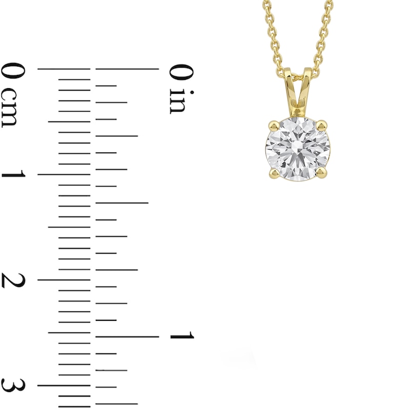 Main Image 4 of 1 CT. Certified Lab-Grown Diamond Solitaire Pendant in 14K Gold (F/SI2)