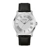 Thumbnail Image 1 of Men's Bulova Wilton Silvertone Watch with Black Leather Strap (Model: 96B388)