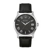 Thumbnail Image 1 of Men's Bulova Wilton Silvertone Watch with Black Leather Strap (Model: 96B390)