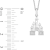 Thumbnail Image 4 of Enchanted Disney Majestic Princess 1/20 CT. T.W. Diamond Pendant and Earrings Set in Sterling Silver