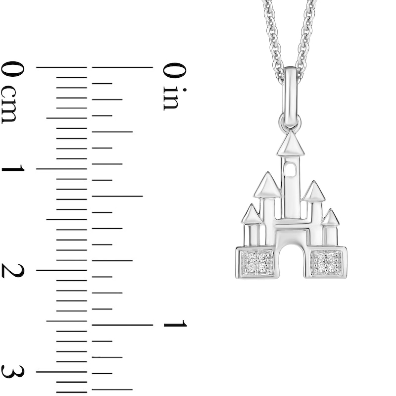 Main Image 4 of Enchanted Disney Majestic Princess 1/20 CT. T.W. Diamond Pendant and Earrings Set in Sterling Silver