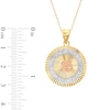 Thumbnail Image 3 of #15 Quinceañera Medallion Pendant in 14K Tri-Tone Gold