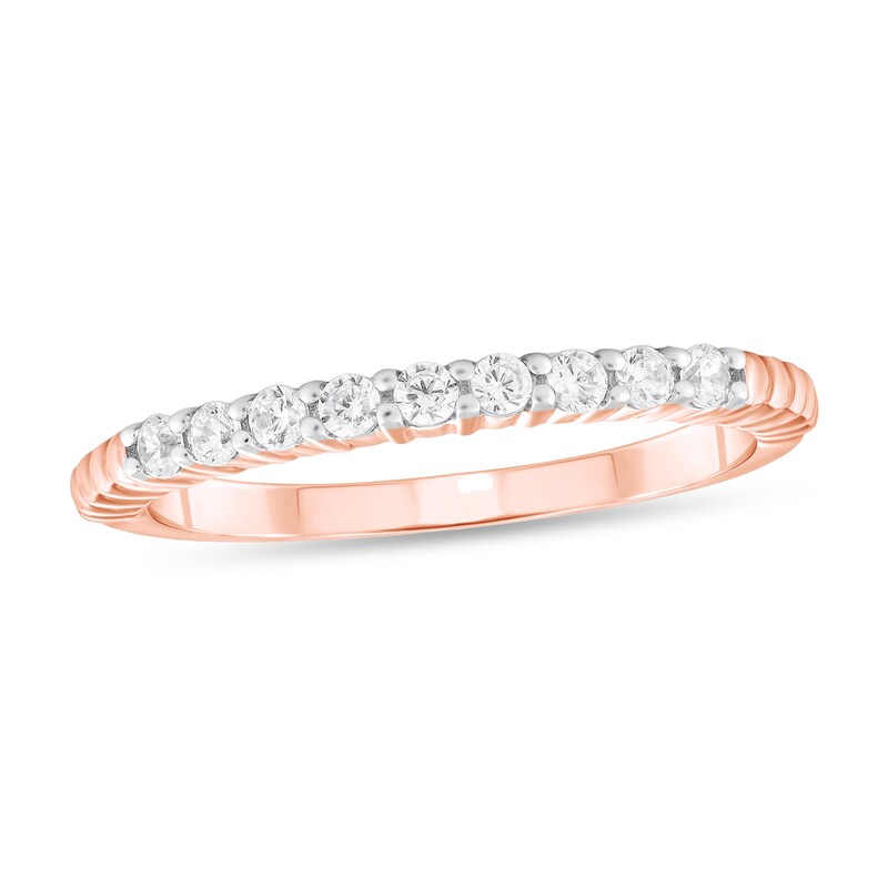 Main Image 1 of 1/4 CT. T.W. Diamond Band in 10K Rose Gold