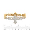 Thumbnail Image 3 of Men's 2 CT. T.W. Diamond Gothic-Style Cross Infinity Chain Link Bracelet in 10K Gold - 8.5"