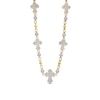 Thumbnail Image 1 of Men's 5 CT. T.W. Diamond Gothic-Style Cross with Beads Necklace in 10K Gold - 22"